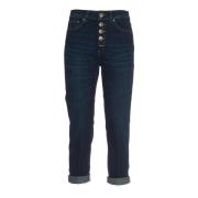 Blauwe Stretch Denim Jeans Dondup , Blue , Dames