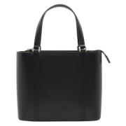 Pre-owned Leather handbags Burberry Vintage , Black , Dames