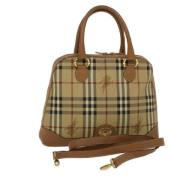 Pre-owned Canvas handbags Burberry Vintage , Beige , Dames