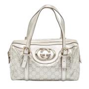 Pre-owned Leather gucci-bags Gucci Vintage , Gray , Dames