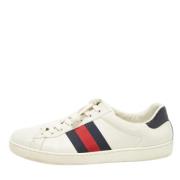 Pre-owned Leather sneakers Gucci Vintage , White , Heren