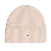 Essentiële Vlag Fuzzy Beanie Vrouwen Tommy Hilfiger , Pink , Dames