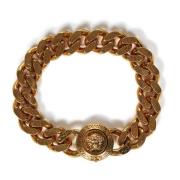 Gouden Kettingarmband met Medusa Sluiting Versace , Yellow , Heren