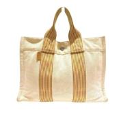 Pre-owned Canvas totes Hermès Vintage , Beige , Dames