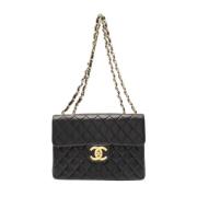 Pre-owned Leather chanel-bags Chanel Vintage , Black , Dames