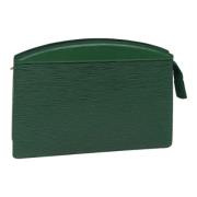 Pre-owned Leather pouches Louis Vuitton Vintage , Green , Dames