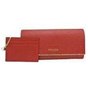 Pre-owned Fabric wallets Prada Vintage , Red , Dames