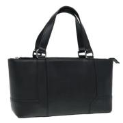 Pre-owned Leather handbags Burberry Vintage , Black , Dames