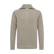 Gebreide Half-Zip Sweater Resteröds , Beige , Heren