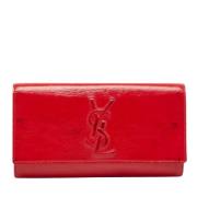 Pre-owned Leather clutches Yves Saint Laurent Vintage , Red , Dames