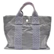 Pre-owned Canvas handbags Hermès Vintage , Gray , Dames