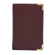 Pre-owned Leather wallets Cartier Vintage , Red , Heren