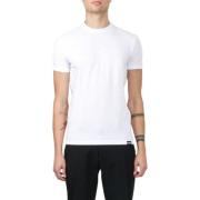 Heren Ronde Hals T-Shirt Dsquared2 , White , Heren