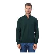 Groene Wollen Rits Trui Emarlo Hugo Boss , Green , Heren