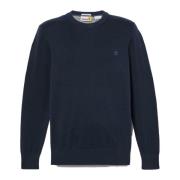 Geborduurde Crewneck Sweater Timberland , Blue , Heren