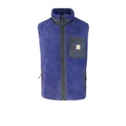 Blauwe Jassen Liner Vest Nylon Rits Carhartt Wip , Blue , Heren