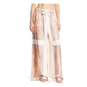 Multicolor Paisley Haze Zijden Twill Broek Zimmermann , Multicolor , D...