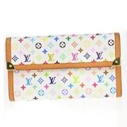 Pre-owned Canvas wallets Louis Vuitton Vintage , White , Dames