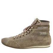 Pre-owned Suede sneakers Dolce & Gabbana Pre-owned , Gray , Heren