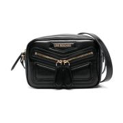 Zwarte Paneelontwerp Schoudertas Love Moschino , Black , Dames