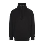 Zwarte High-neck Zip Sweatshirt Hugo Boss , Black , Heren