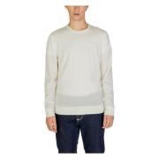 Witte Wollen Gebreide Ronde Hals Trui Calvin Klein Jeans , White , Her...