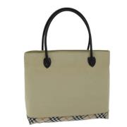 Pre-owned Nylon shoulder-bags Burberry Vintage , Beige , Dames