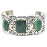 Malachiet Manchet Armband 925 Zilver Jalan Jalan , Green , Dames