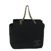 Pre-owned Cotton chanel-bags Chanel Vintage , Black , Dames