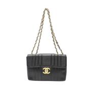 Pre-owned Leather chanel-bags Chanel Vintage , Black , Dames