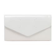 Witte Kettingportemonnee met Drukknoopsluiting Maison Margiela , White...