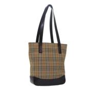 Pre-owned Canvas shoulder-bags Burberry Vintage , Beige , Dames