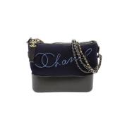 Pre-owned Wool crossbody-bags Chanel Vintage , Blue , Dames