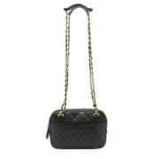 Pre-owned Leather chanel-bags Chanel Vintage , Black , Dames