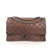 Pre-owned Leather chanel-bags Chanel Vintage , Gray , Dames