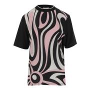 Marmer Patroon Katoenen T-shirt Emilio Pucci , Multicolor , Dames