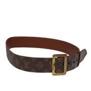 Pre-owned Canvas belts Louis Vuitton Vintage , Brown , Dames