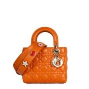 Pre-owned Leather dior-bags Dior Vintage , Orange , Dames