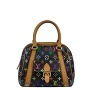 Pre-owned Canvas handbags Louis Vuitton Vintage , Black , Dames