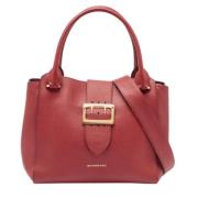 Pre-owned Leather handbags Burberry Vintage , Red , Dames