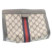 Pre-owned Leather clutches Gucci Vintage , Blue , Dames