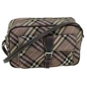 Pre-owned Nylon shoulder-bags Burberry Vintage , Brown , Dames