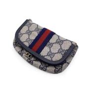 Pre-owned Leather clutches Gucci Vintage , Blue , Dames