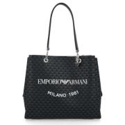 Zwarte Winkel Tas Y3D158-86284 Emporio Armani , Black , Dames