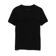 Zwarte Logo Crew Neck Top Givenchy , Black , Dames