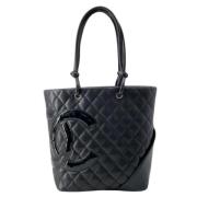 Pre-owned Leather chanel-bags Chanel Vintage , Black , Dames