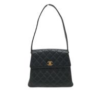 Pre-owned Leather chanel-bags Chanel Vintage , Black , Dames