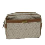 Pre-owned Leather clutches Dior Vintage , Beige , Dames