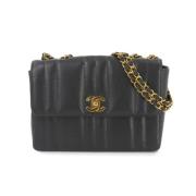 Pre-owned Leather chanel-bags Chanel Vintage , Black , Dames