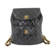 Pre-owned Leather chanel-bags Chanel Vintage , Black , Dames